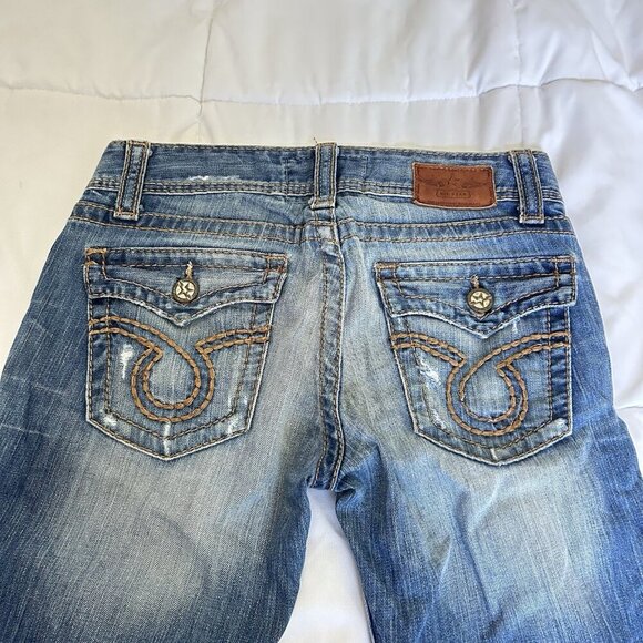 Big Star Sophie Women Jeans Size 30R Blue Stretch Denim Boot Cut Y2K 90s Retro - Picture 10 of 11